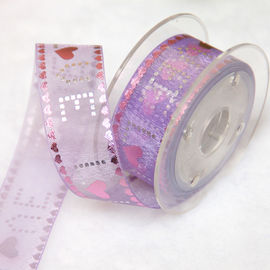 22 mm Purpurowa, przezroczysta, przezroczysta wstążka na Walentynki odporna na zużycie