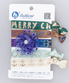 Christmas Design Elastyczne opaski do włosów Różne kolory Elastyczne pasy z nadrukiem