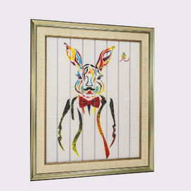 67,5 x 57 cm Wstążka Malowanie dwunastu zwierząt Królik Farba Poliester Płótno Materiał