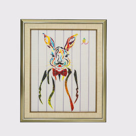67,5 x 57 cm Wstążka Malowanie dwunastu zwierząt Królik Farba Poliester Płótno Materiał