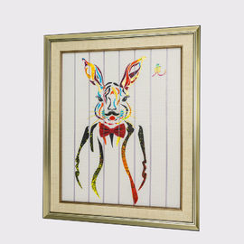 67,5 x 57 cm Wstążka Malowanie dwunastu zwierząt Królik Farba Poliester Płótno Materiał